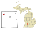 Barry County Michigan Incorporated and Unincorporated areas Middleville Highlighted